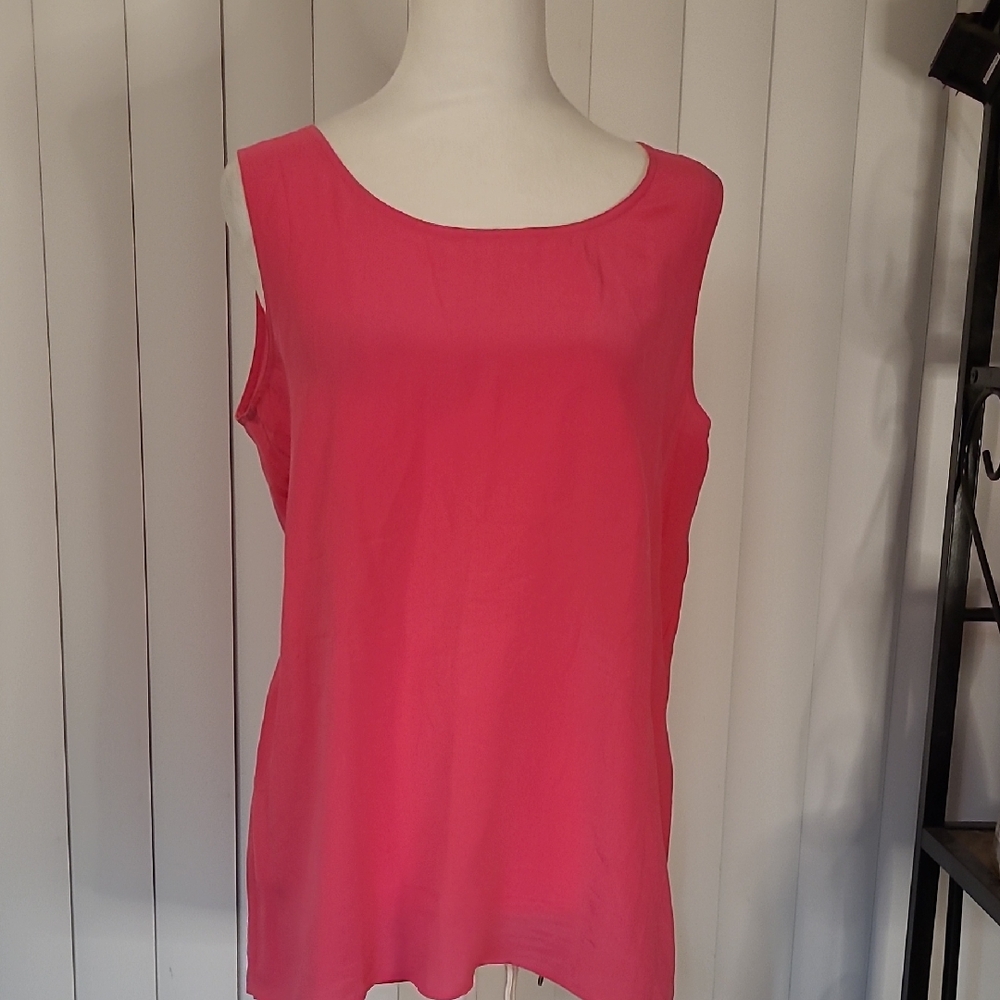 Silk Land Pink Sleeveless Women's Top